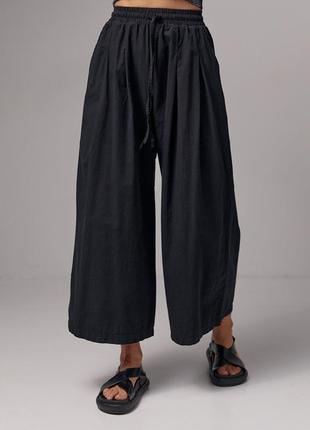 Жіночі чорні штани кюлоти