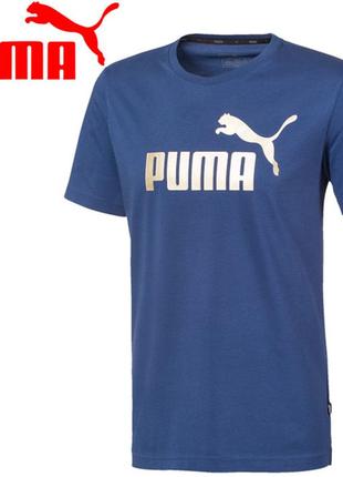 Puma ess+ metallic logo мужская футболка р.s