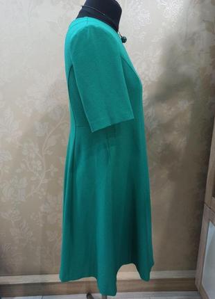 Плаття сукня трапеція, ізумрудний колір, італія. united colors of benetton2 фото