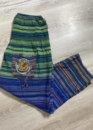 Оригинальные брюки с приспущенной слоской в стиле rundholz, oska, one size индия3 фото