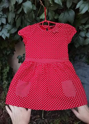 Червоне плаття на дівчинку 4-5років1 фото