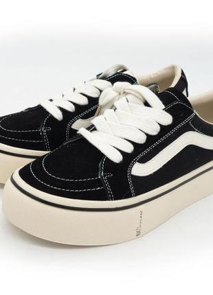 Черные кеды на платформе в стиле vans old skool венс олд скул. 38. размеры в наличии: 38, 39, 40.