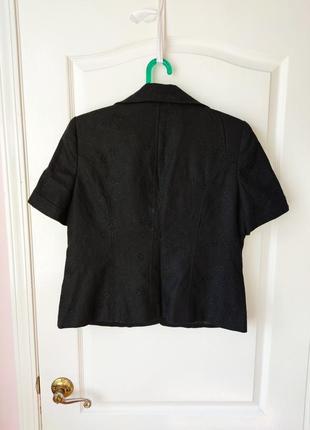 Черный льняной пиджак2 фото