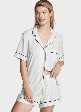Пижама victoria's secret modal short pajama set heather grey
