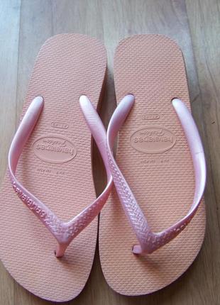 Вьетнамки в персиковых тонах havaianas 41-42 распаровка длина 25.5 и 26 см2 фото