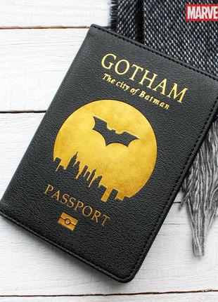 Обложка на паспорт ( холдер ) "готэм. город бэтмена. gotham. the city of batman"❤️