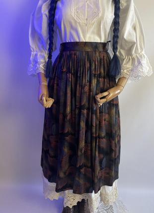 Австрия винтажная пышная юбка юбка с карманами в складку юбка к украинскому стру2 фото