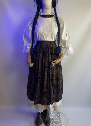 Австрия винтажная пышная юбка юбка с карманами в складку юбка к украинскому стру4 фото