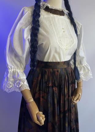 Австрия винтажная пышная юбка юбка с карманами в складку юбка к украинскому стру5 фото