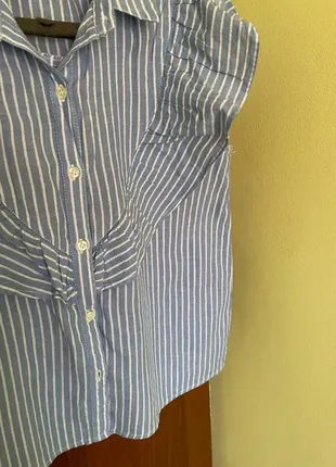 Блуза сорочка mango в полоску2 фото