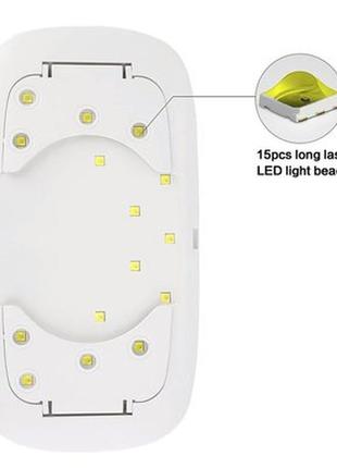 Велика світлодіодна уф лід лампа для сушіння гель лаку 24 wt . uv led2 фото