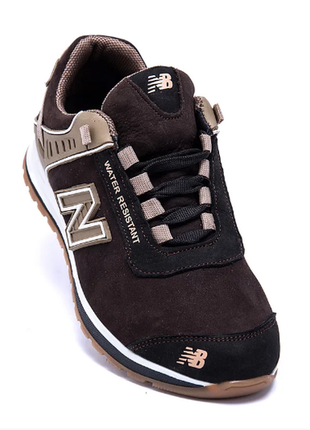 Чоловічі шкіряні кросівки nb clasic brown nb brown