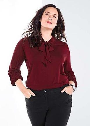 Стильная блуза с бантом-галстуком (германия) (40/42, 44/46, 48/50 евро)