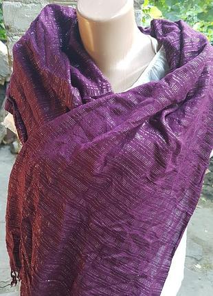 Широкий шарф палантин h&m з металізованою ниткою