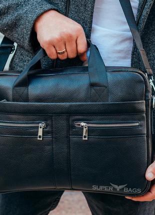 Новинка! мужской деловой портфель для документов borsa leather 1526 формат а4, офисная сумка для работы мужска1 фото