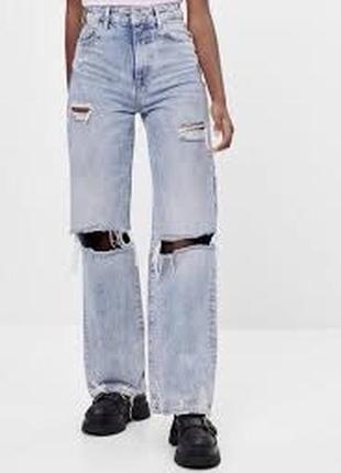 Хит сезона, джинсы в стиле 90- х bershka