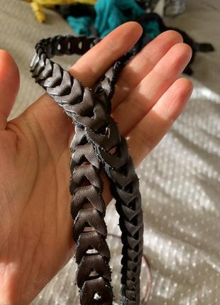 Кожаный плетёный ремень в стиле бохо хиппи