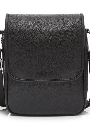 Мужская сумка через плечо с клапаном tiding bag td-59980 из натуральной кожи черная