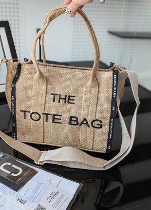 Сумка жіноча маркбалс-шопер мішковина marc jacobs tote bag міні текстиль1 фото