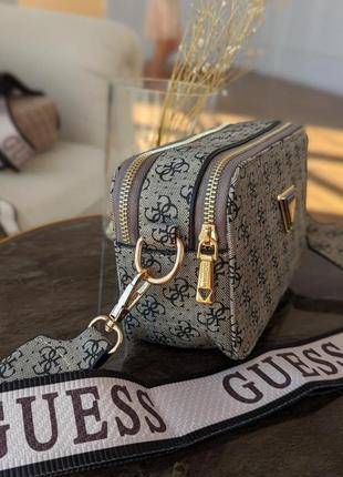 Сумка женская  серый теплый guess гесс кросс-боди люкс4 фото