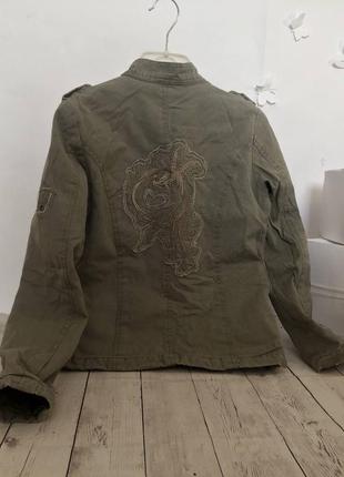 Подовжена куртка демісезонна з накладними кишенями весна осінь піджак жакет пряма довга коротка2 фото