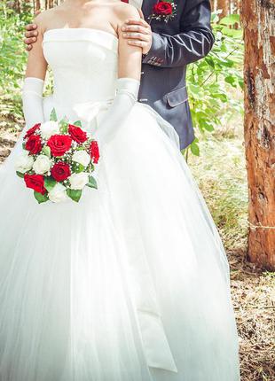 Нежное и красивое свадебное платье!5 фото