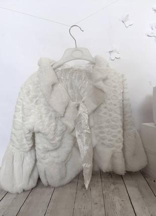 Балеро демісезонна куртка хутряна весна осінь коротка укорочена оверсайз об‘ємна кофта2 фото