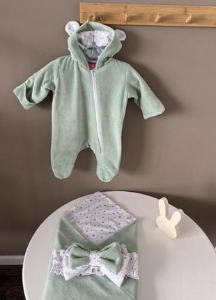 Стильний конверт + комбінезон на виписку