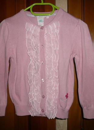 Ніжна кофта на гудзиках котон 3-4 роки дебенхамс debenhams