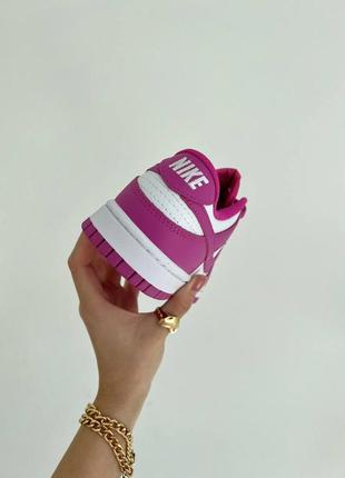 Женские кроссовки найк сб данк фиолетово белые / nike sb dunk fuschia10 фото