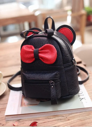 Маленький детский женский небольшой рюкзак сумочка микки маус с ушками2 фото