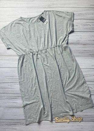 Сукня для вагітних трикотажне плаття з бавовни, esmara  німеччина світло сіре4 фото