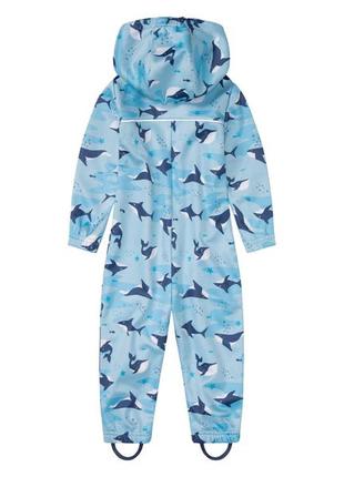 Комбинезон-дождевик softshell для мальчика lupilu  378009 074-80 см (6-12 months) голубой3 фото