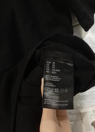 Базова чорна футболка h&m 100% cotton3 фото