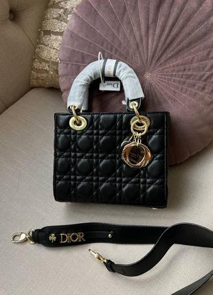 👜 dior lady d-lite black