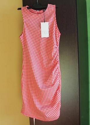 Новое трикотажное платье zara размера s4 фото