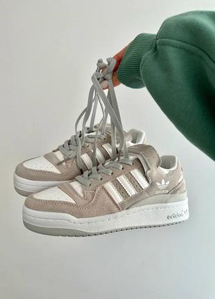 Adidas forum low 84 light grey white ❤️36рр-45рр❤️ кроссовки адедас весна-осень, кроссовки жеэнкие адедас5 фото