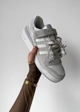 Adidas forum low 84 light grey white ❤️36рр-45рр❤️ кроссовки адедас весна-осень, кроссовки жеэнкие адедас10 фото