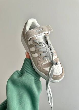 Adidas forum low 84 light grey white ❤️36рр-45рр❤️ кроссовки адедас весна-осень, кроссовки жеэнкие адедас8 фото