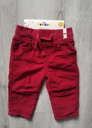 Брюки вельветовые утепленные 74 новые