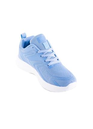 Женские синие кроссовки на шнуровке1 фото