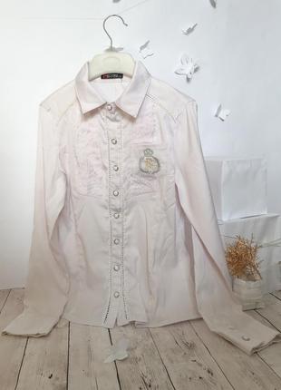 Блуза рюші блузка з мереживом і рюшами сорочка пряма волани мереживо довгий рукав
