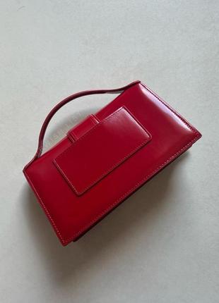 Сумочка jacquemus / кожаная сумка / красная сумка3 фото