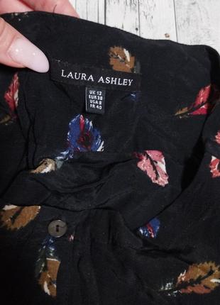 Женская блуза на пуговицах и кулиской на талии laura ashley. 100% вискоза5 фото