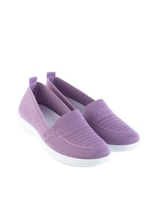 Женские фиолетовые кроссовки из текстиля4 фото