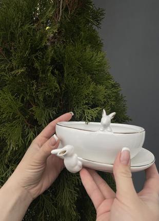 Набір блюдце та піала (пасхальний)