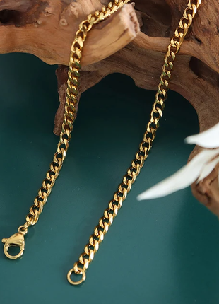Цепочка 45см. серия титановая сталь, медсталь, позолота
