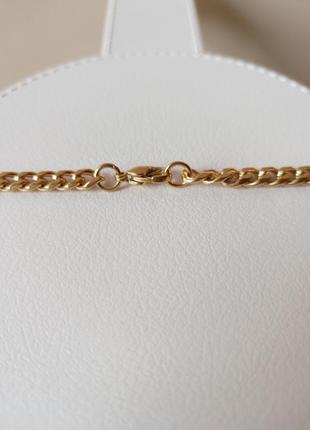 Цепочка 45см. серия титановая сталь, медсталь, позолота