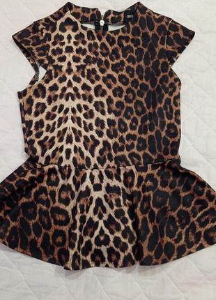 Леопардовая блузка р.361 фото