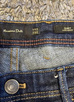 Классические темно-синие джинсы massimo dutti slim fit levi's boss4 фото